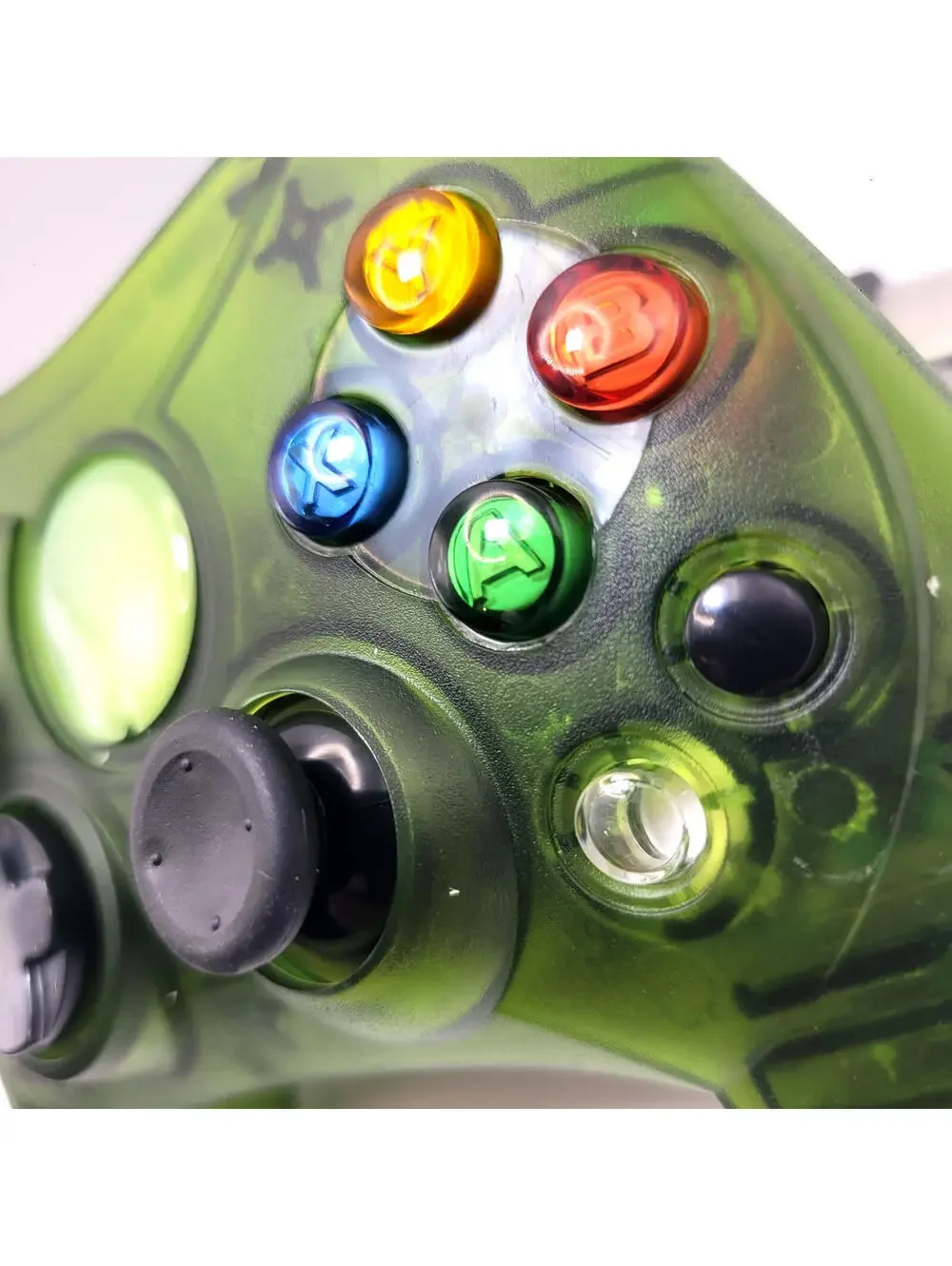 Xbox Clear Green Wired S-Type Analog Controller for Original Xbox Console